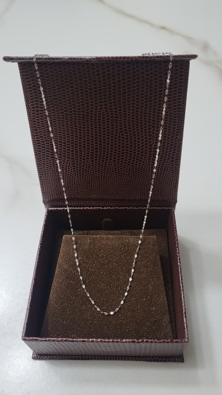 14k화이트골드 체인목걸이 상품이미지1