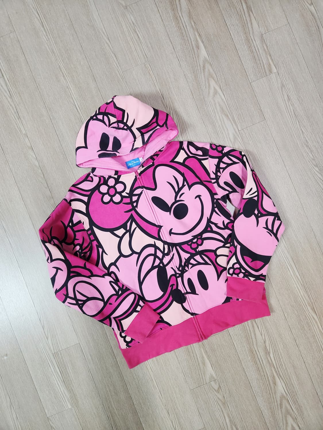 디즈니 미키마우스 핑크 후드 짚업 재킷 상품이미지3