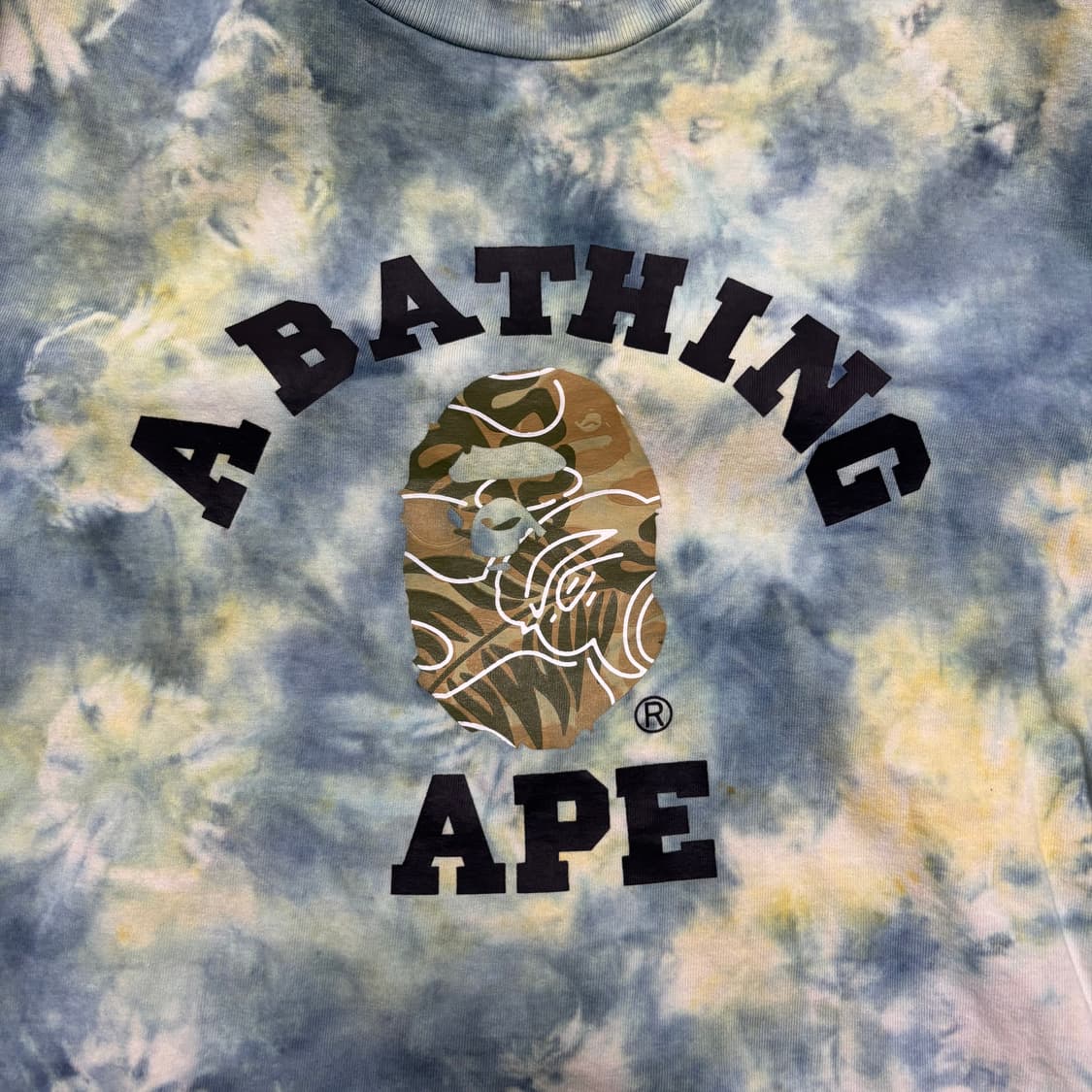 [XL] 베이프 컬리지 타이다이 반팔 티셔츠 상품이미지2