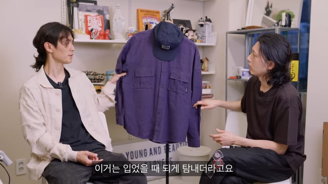 (M) 라스벳 체크 셔츠 퍼플 상품이미지2