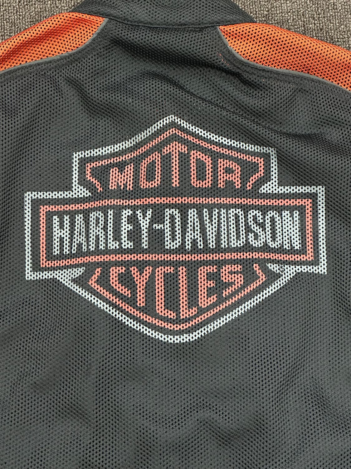 OS)할리데이비슨 빈티지 빅로고 메쉬 모터사이클 자켓 상품이미지8