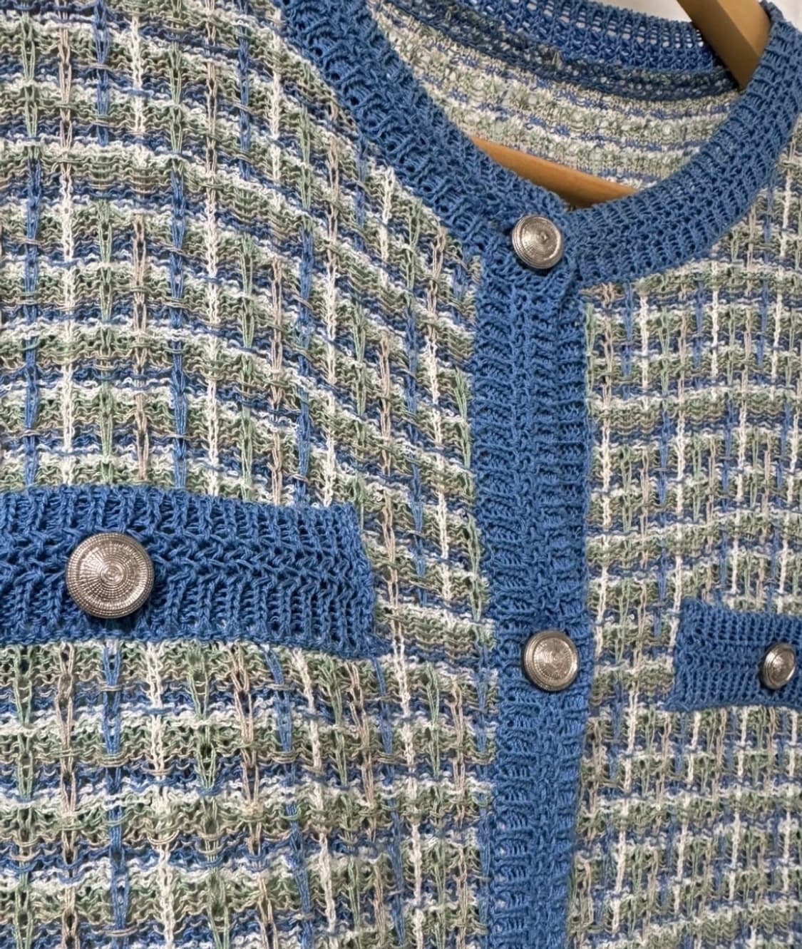 SI 씨 트위드 반팔 가디건 상품이미지7