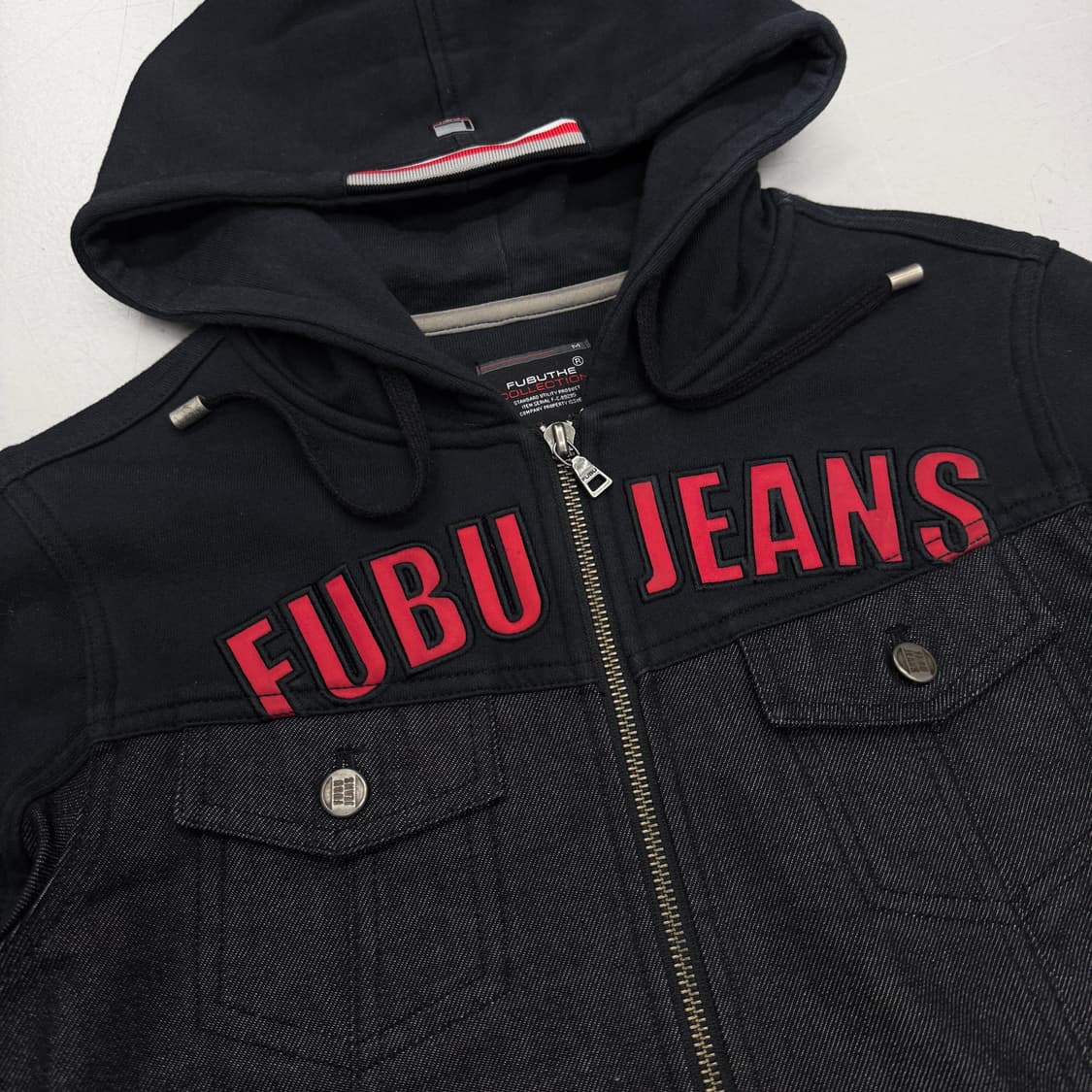 FUBU 후부 아치로고 데님 후드 자켓 상품이미지4