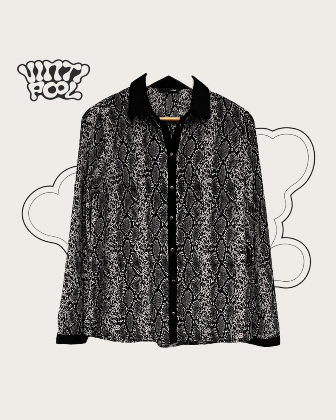 빈티지 파이톤 블라우스 (W) L 상품이미지1