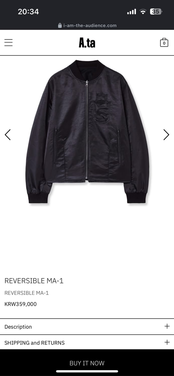 a.ta reversible ma-1 (s) 상품이미지1