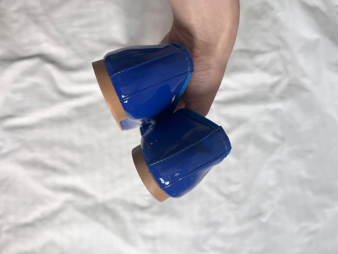 Glossy blue flat shoes 상품이미지4