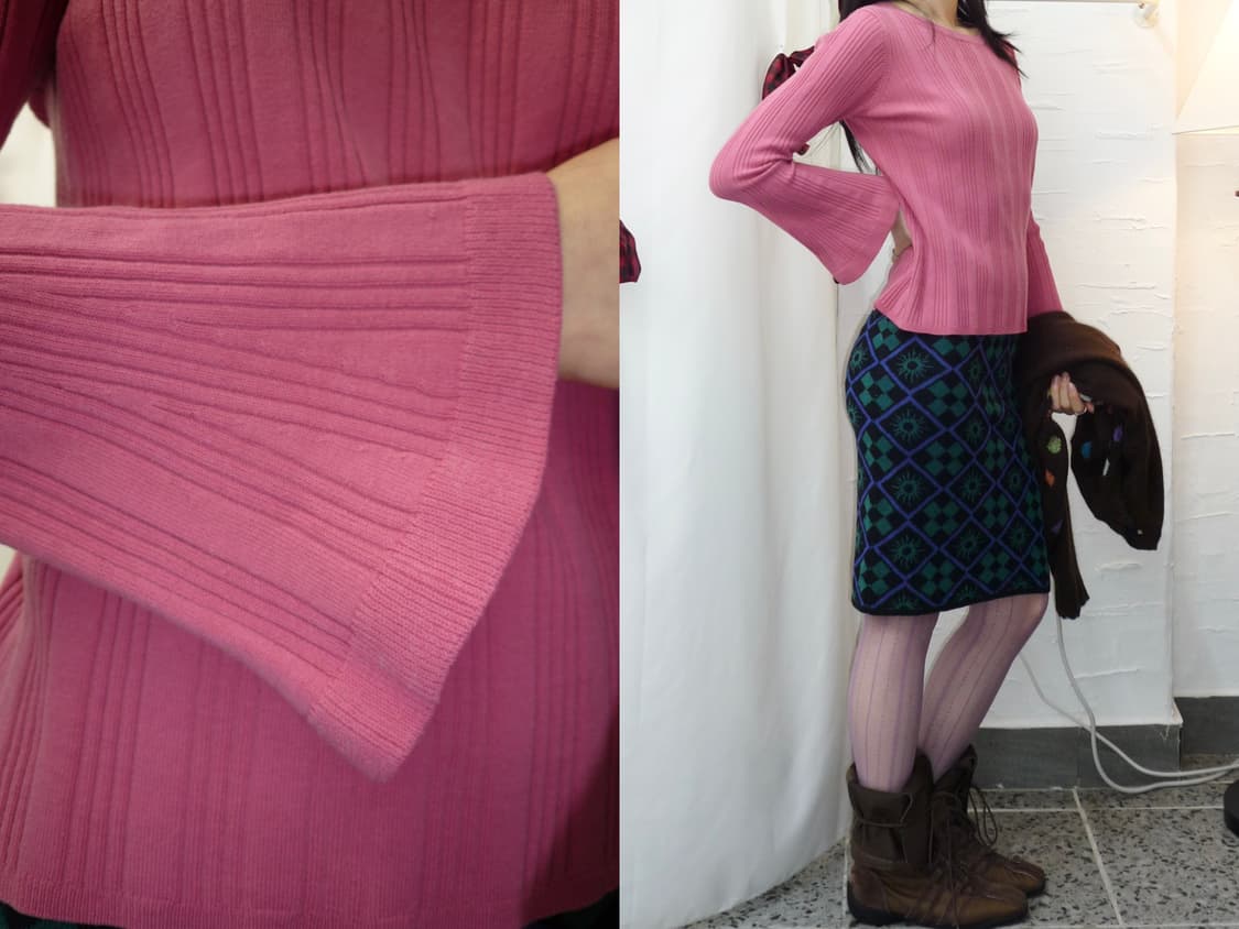 Khaki vintage midi skirt 상품이미지5