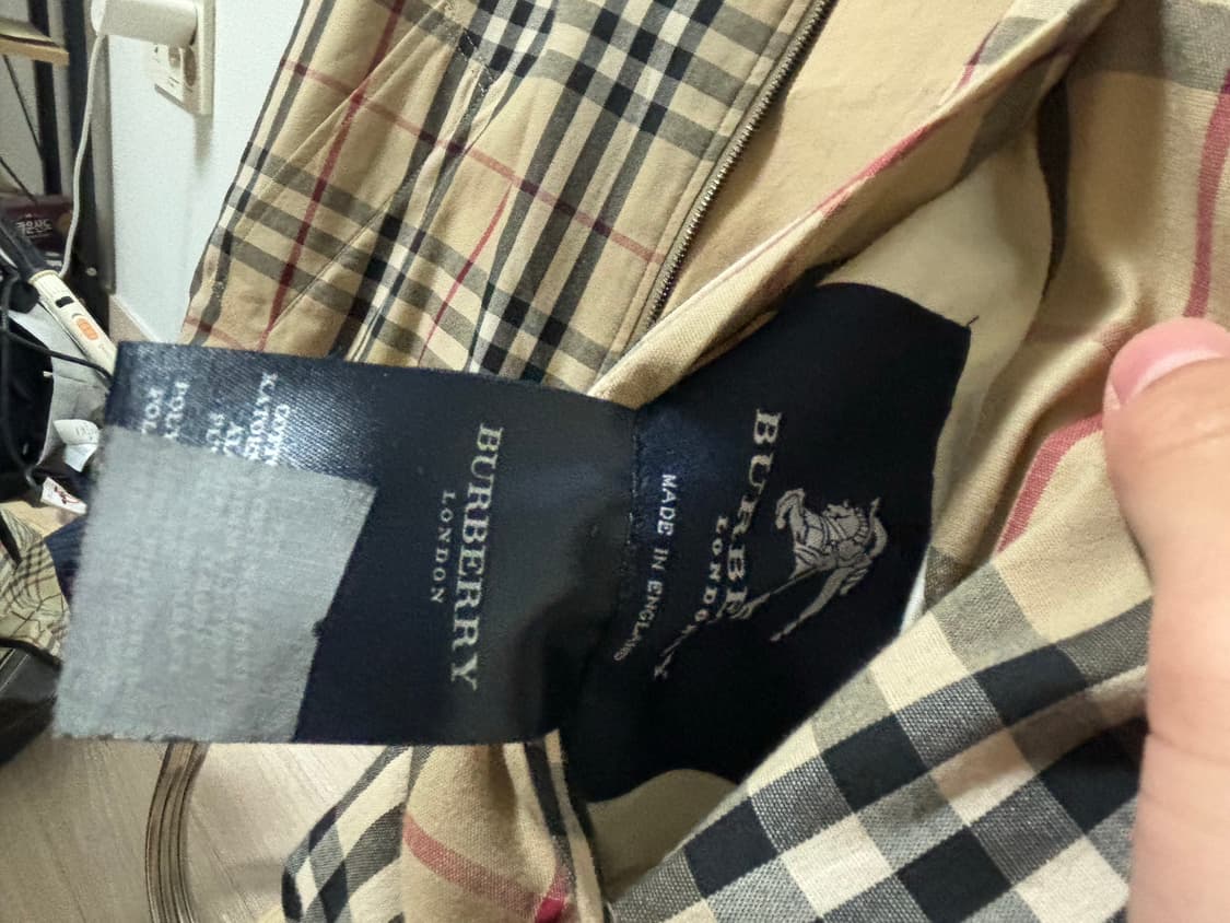 버버리 노바체크 리버시블 블루종 코튼 자켓 상품이미지6