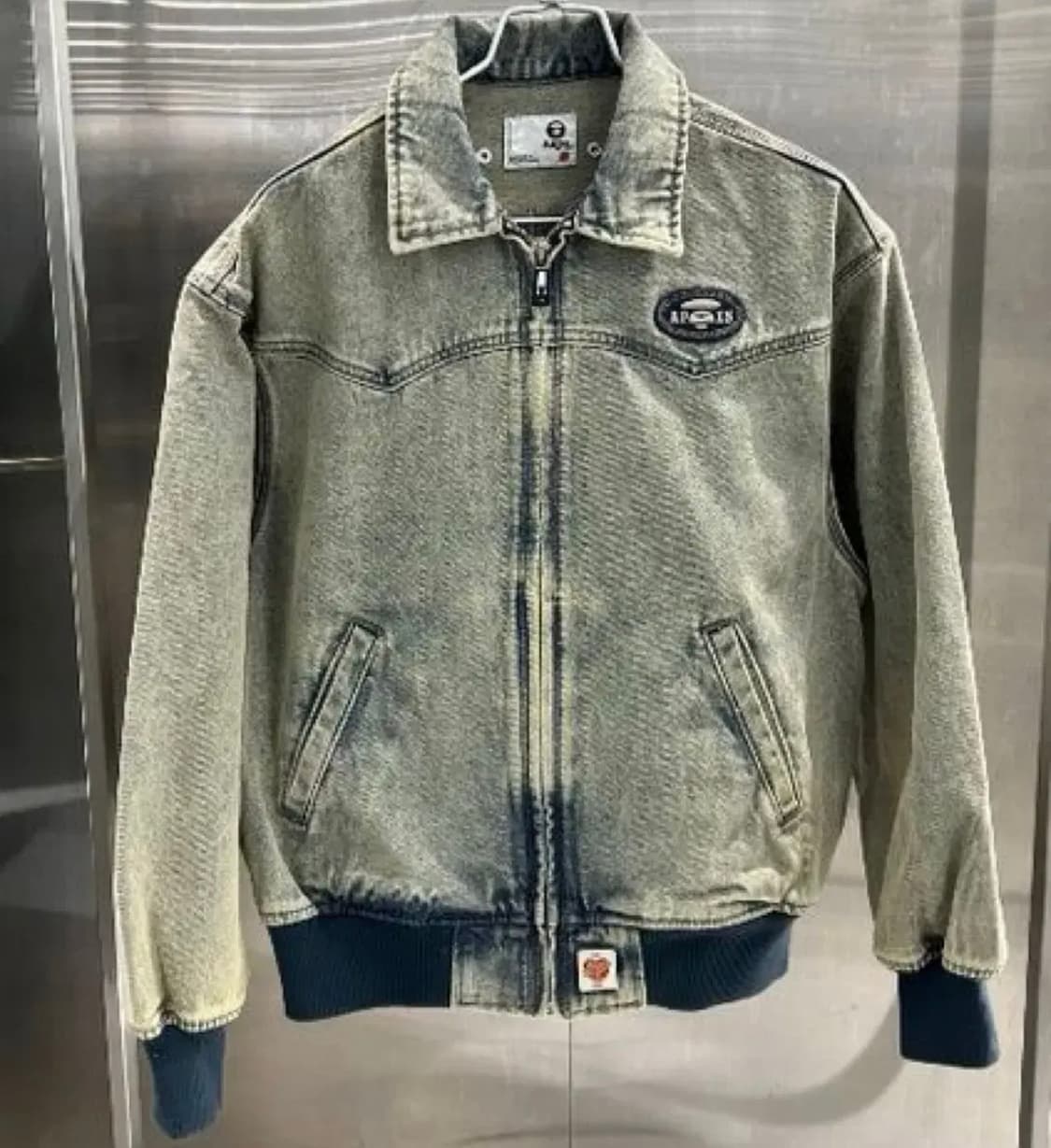 베이프 에이프 데님 자켓 aapeunvs zipper up jacket 상품이미지1