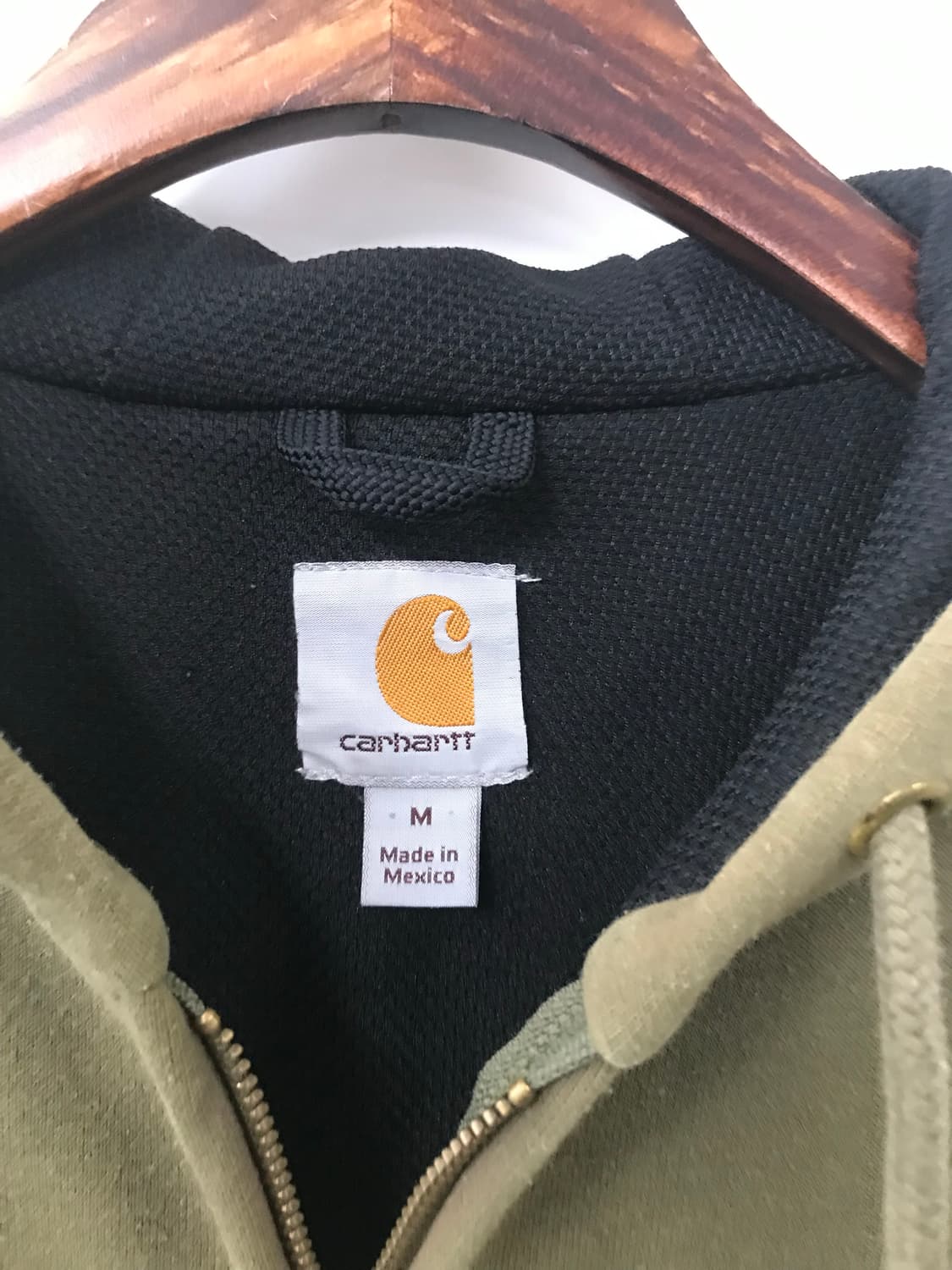 칼하트 자수로고 써멀 레인디펜더 된장 후드집업 상품이미지6