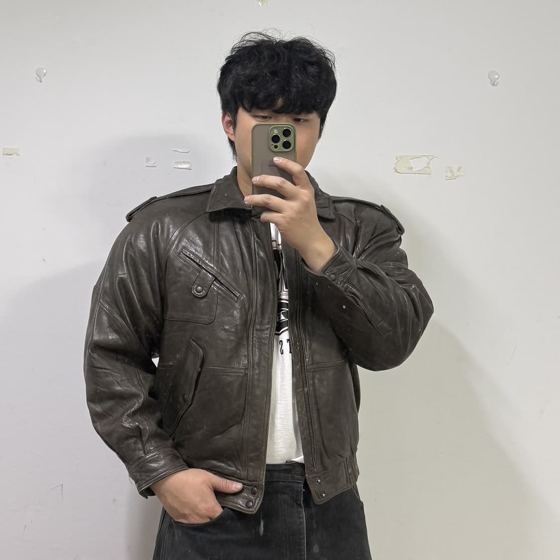 COTE D’AZUR 지퍼 디테일 레더자켓  상품이미지4