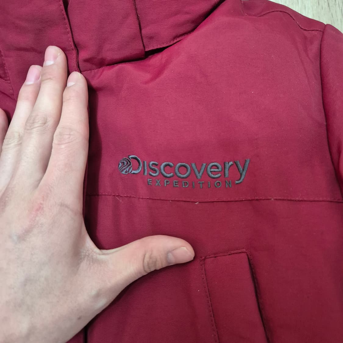 디스커버리 여성 1985 패치 구스다운 후드 패딩 점퍼 S(90) 상품이미지6