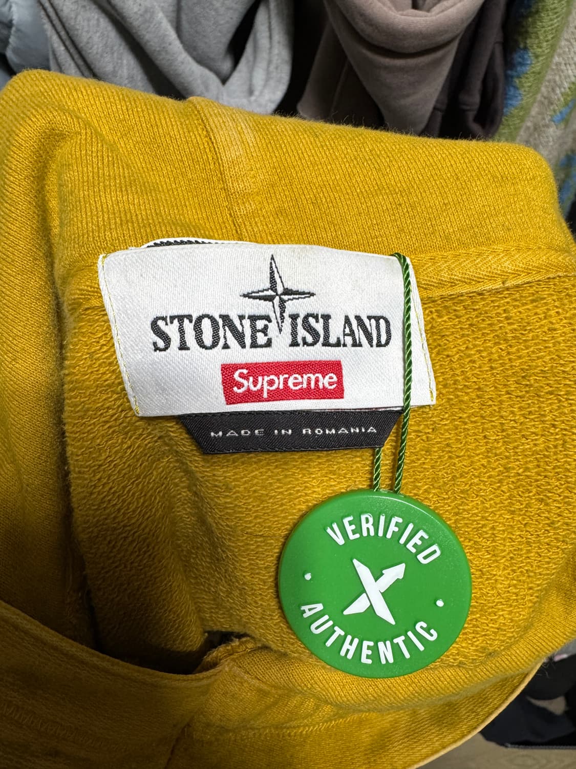 슈프림 스톤아일랜드 머스타드 후드xl 상품이미지2
