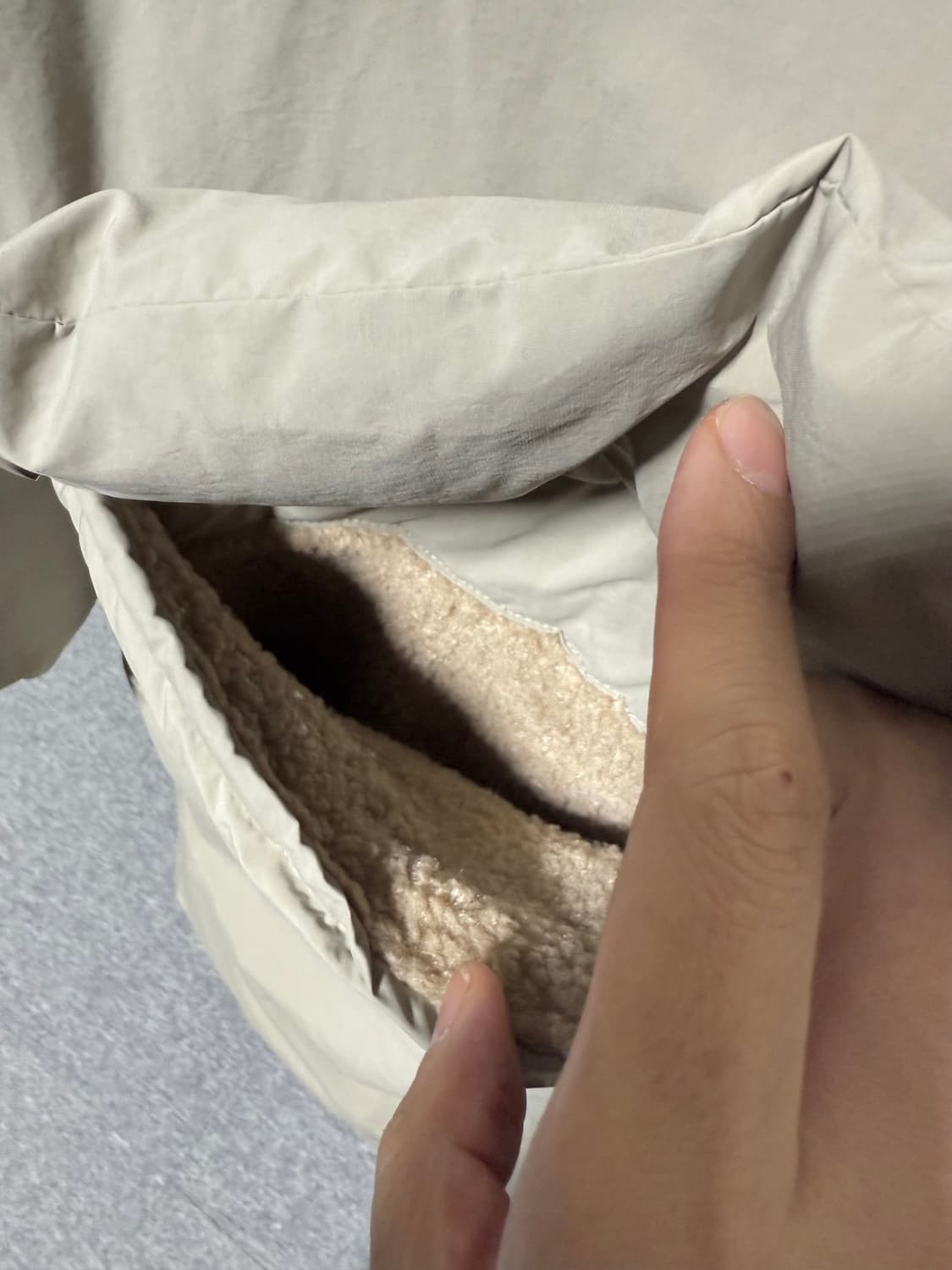 토마스모어 퀼팅 몬스터 파카 그레이 베이지 상품이미지5