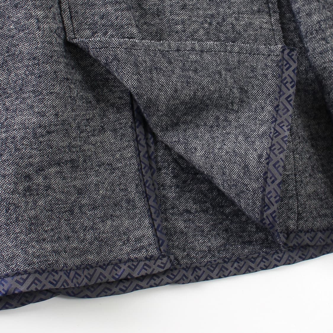 팬디 Fendi 빈티지 울 코튼 FF네이비 싱글 자켓 상품이미지8