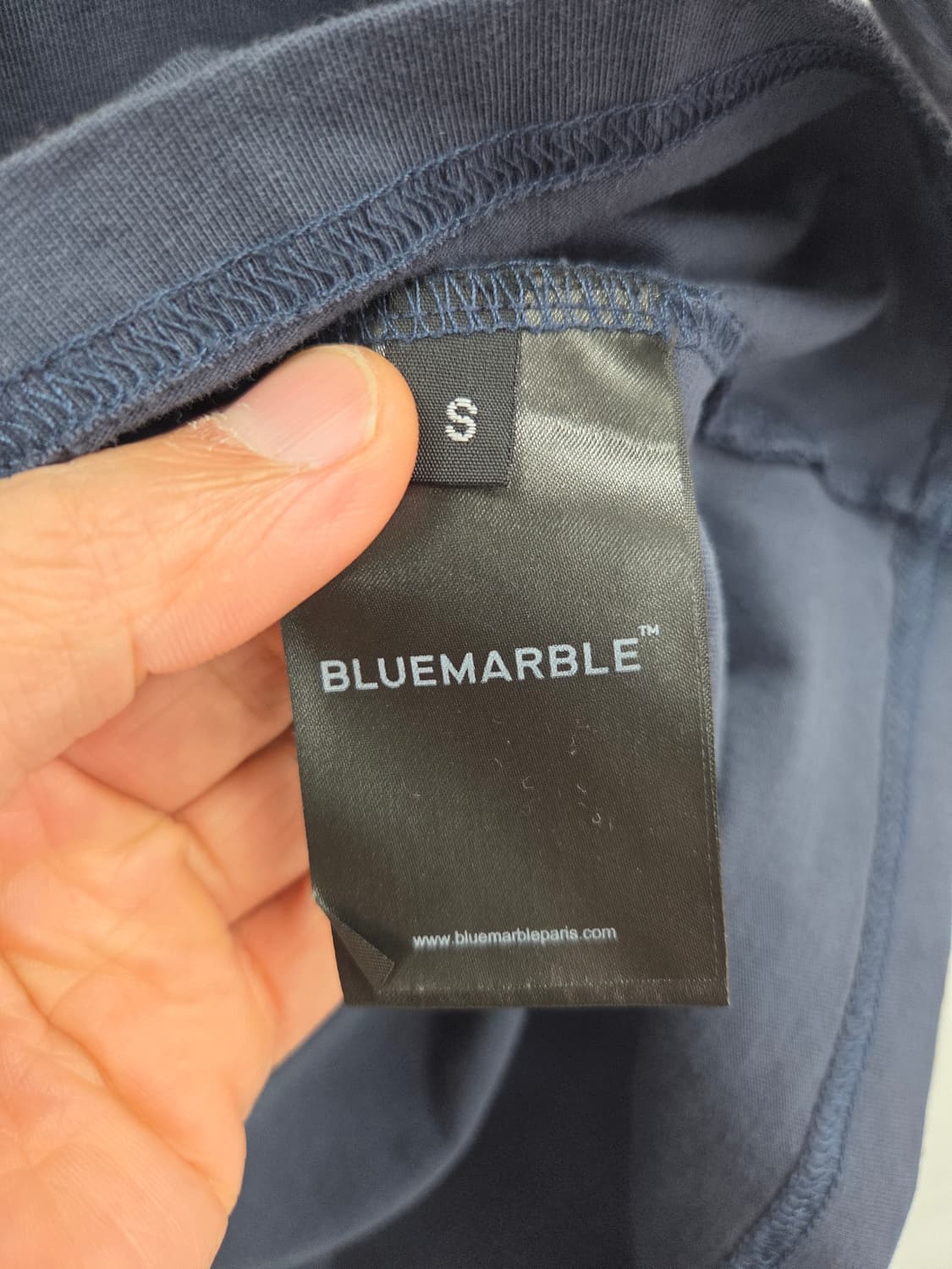 S 블루마블 네이비 반팔 티셔츠 상품이미지7