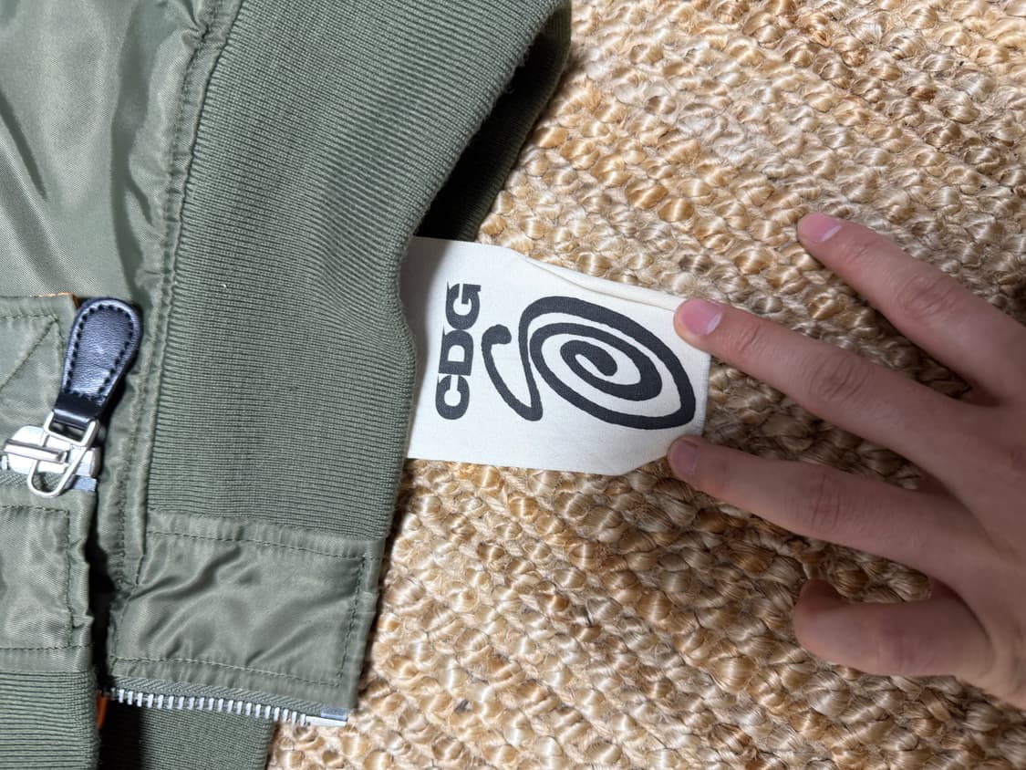 스투시 x CDG MA-1 자켓 올리브 상품이미지5