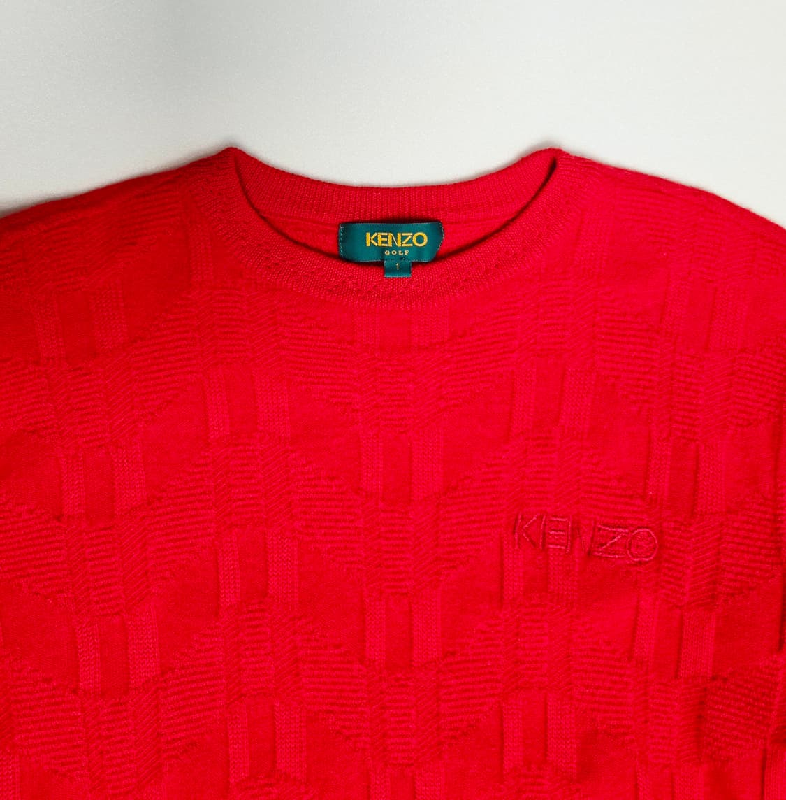 겐조 골프 울100 레드 니트 상품이미지8