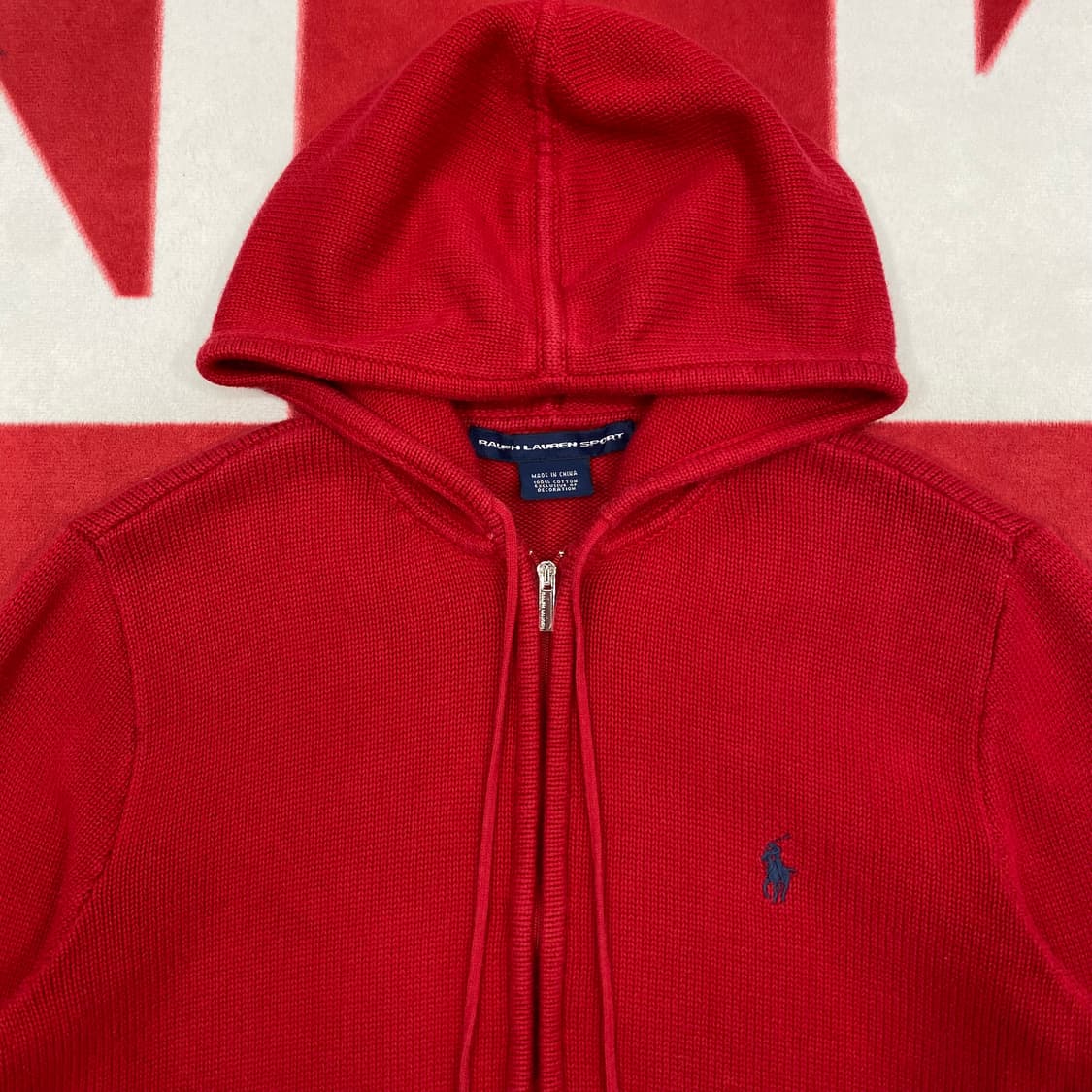 폴로 니트 후드집업 여성L  상품이미지3