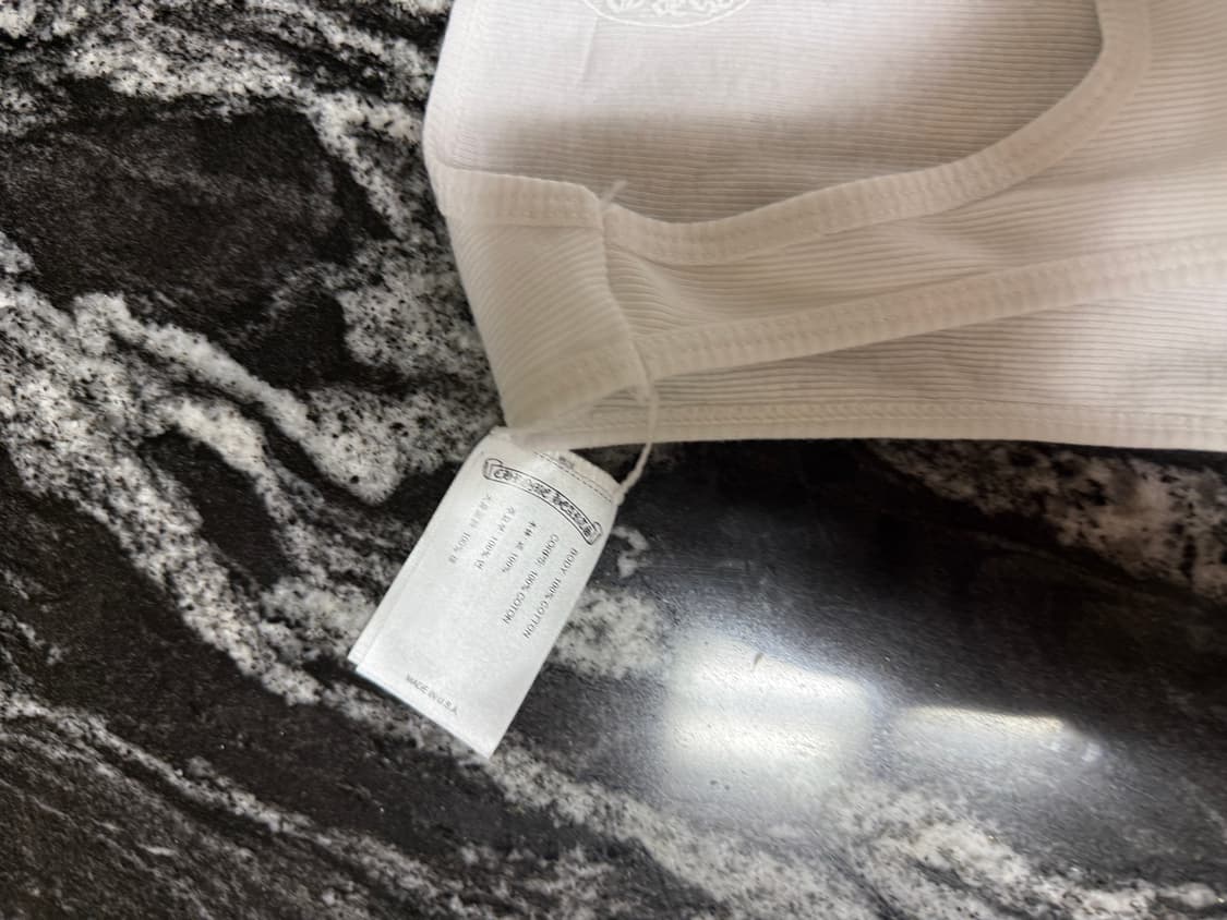크롬하츠 white t bar script탱크탑 chrome hearts 상품이미지3