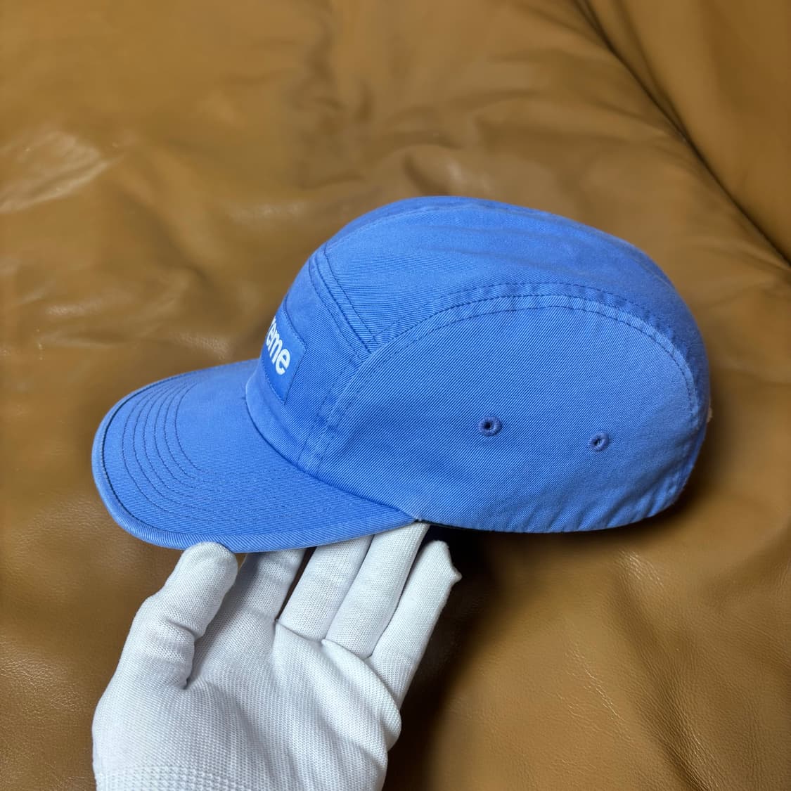 슈프림 캠프캡 모자 박스로고 24ss 라이트 로얄 상품이미지4