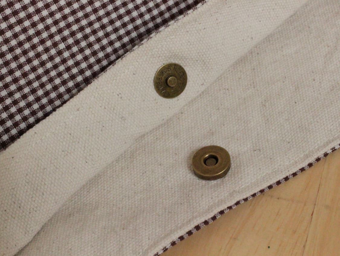 핸드메이드 브라운체크 가방 원핸들백 상품이미지10