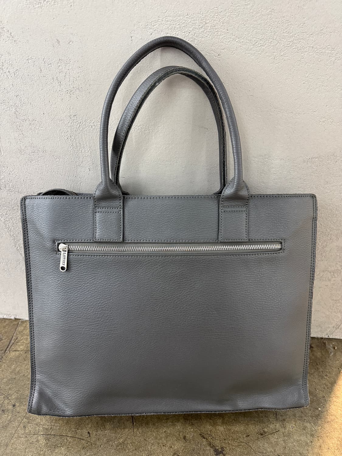 로터프 그레이 레더 남성용 토트백 상품이미지3