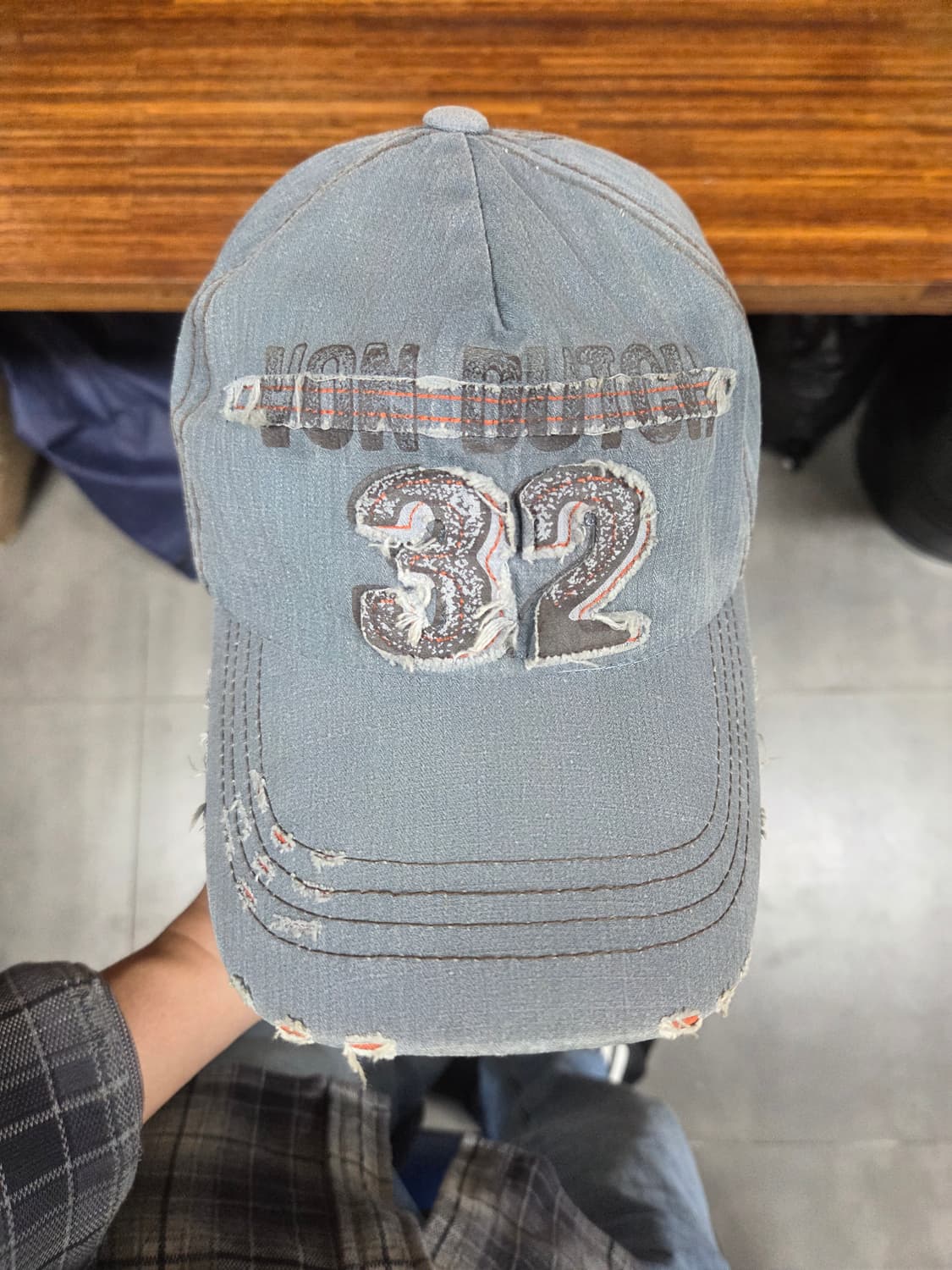 본더치 빈티지 데미지 32 레터링 로고 모자 프리 상품이미지1