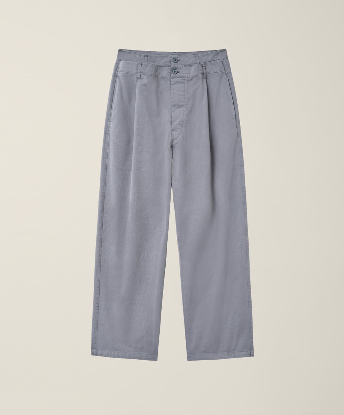 [L] EE 누마레 더블 웨이스트 코튼 트라우저 슬레이트 그레이 팝니다  상품이미지1