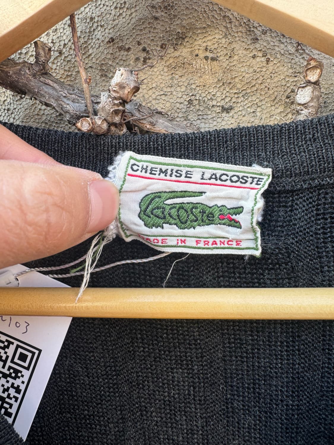 70s 라코스테 made in france 빈티지 브이넥 니트 상품이미지6