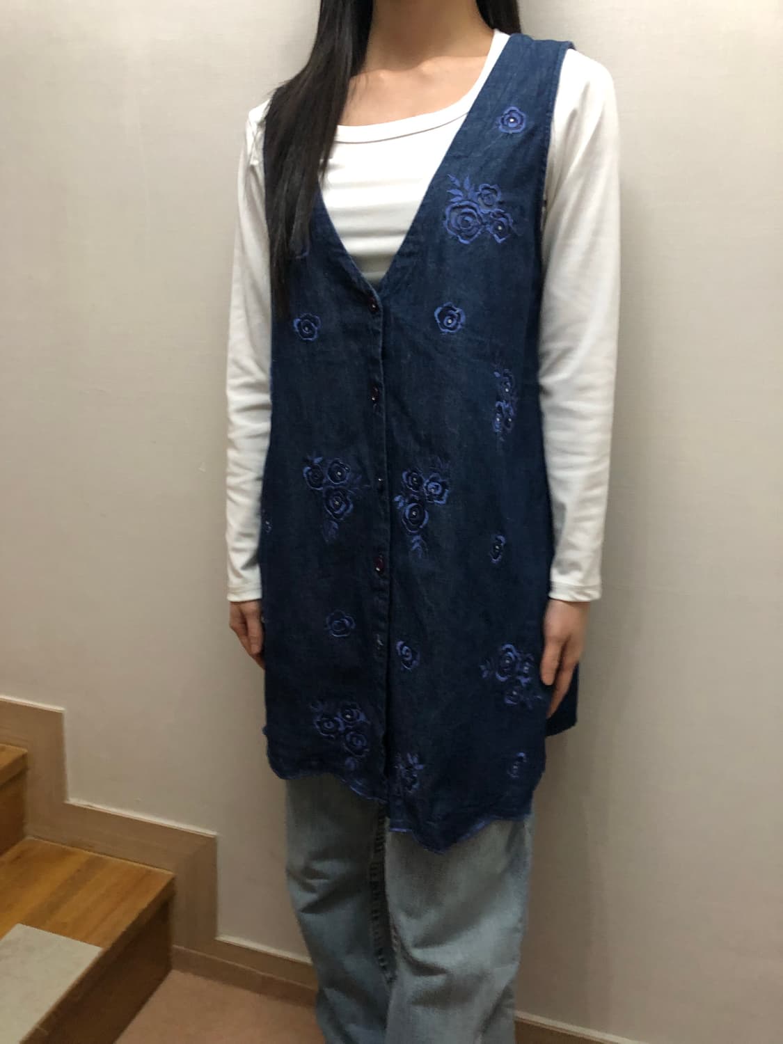 빈티지 데님 오리엔탈 베스트 상품이미지2