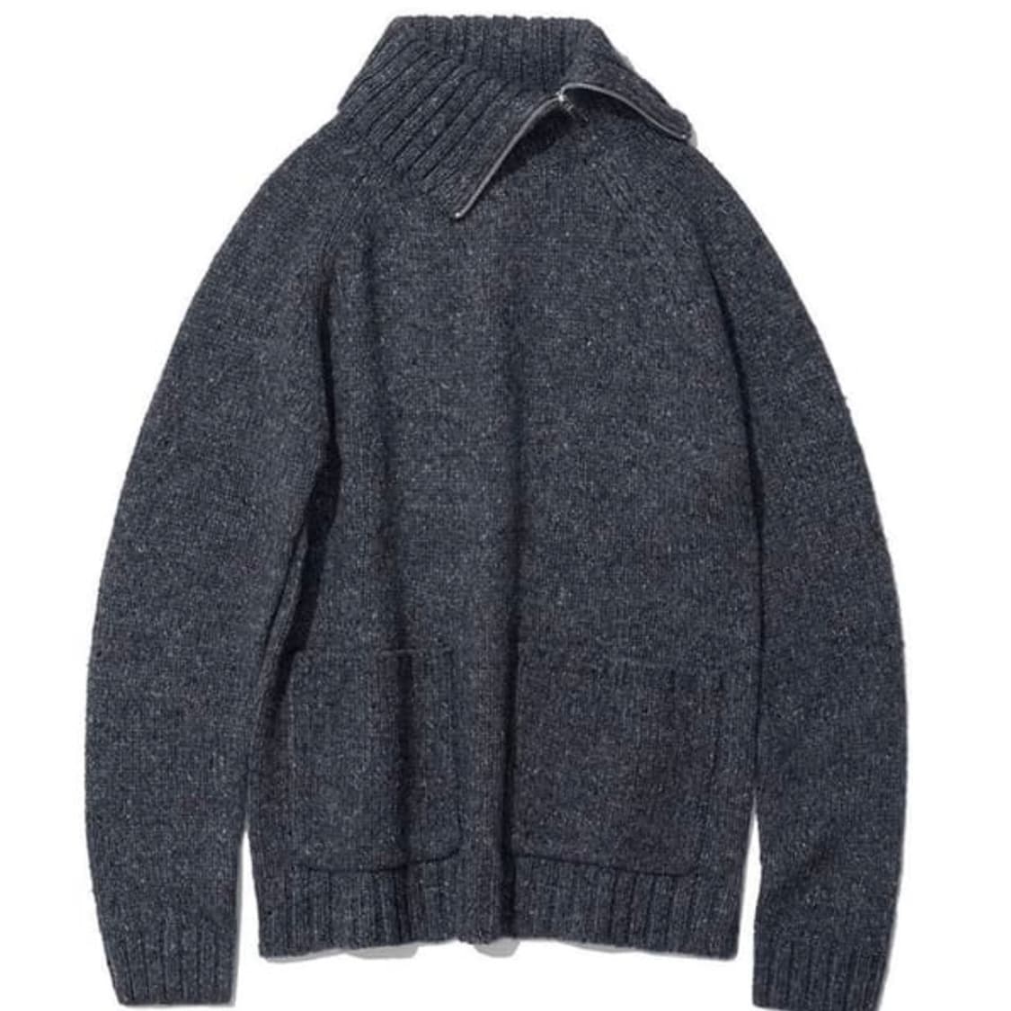 파르티멘토 하프 집업 포켓 니트 차콜 상품이미지2