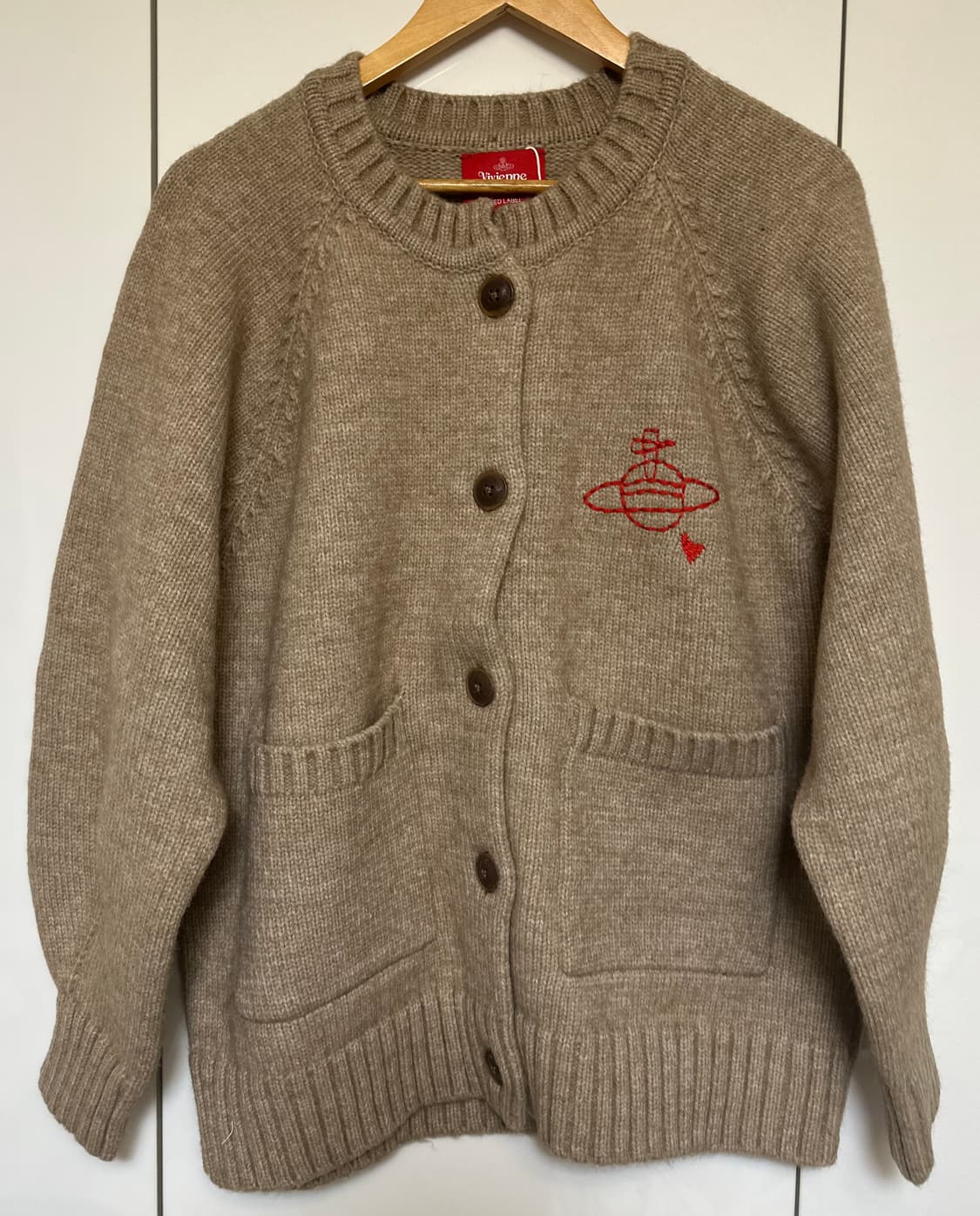 비비안웨스트우드일본판레드라벨 울 가디건&목도리세트남여공용 정품 상품이미지1