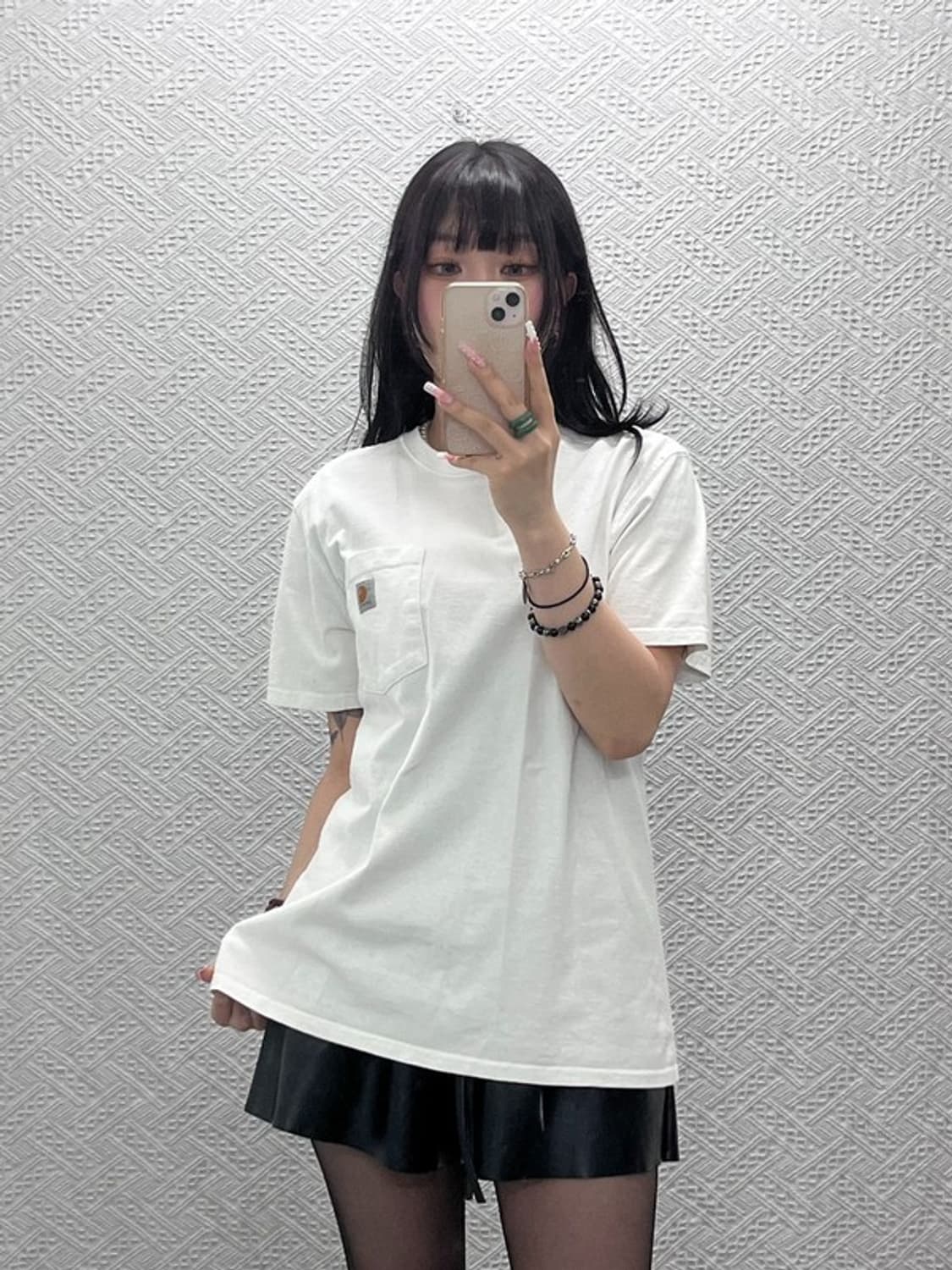 칼하트 빈티지 캐주얼 포켓 박스로고 워크 반팔티 L C12310 상품이미지1