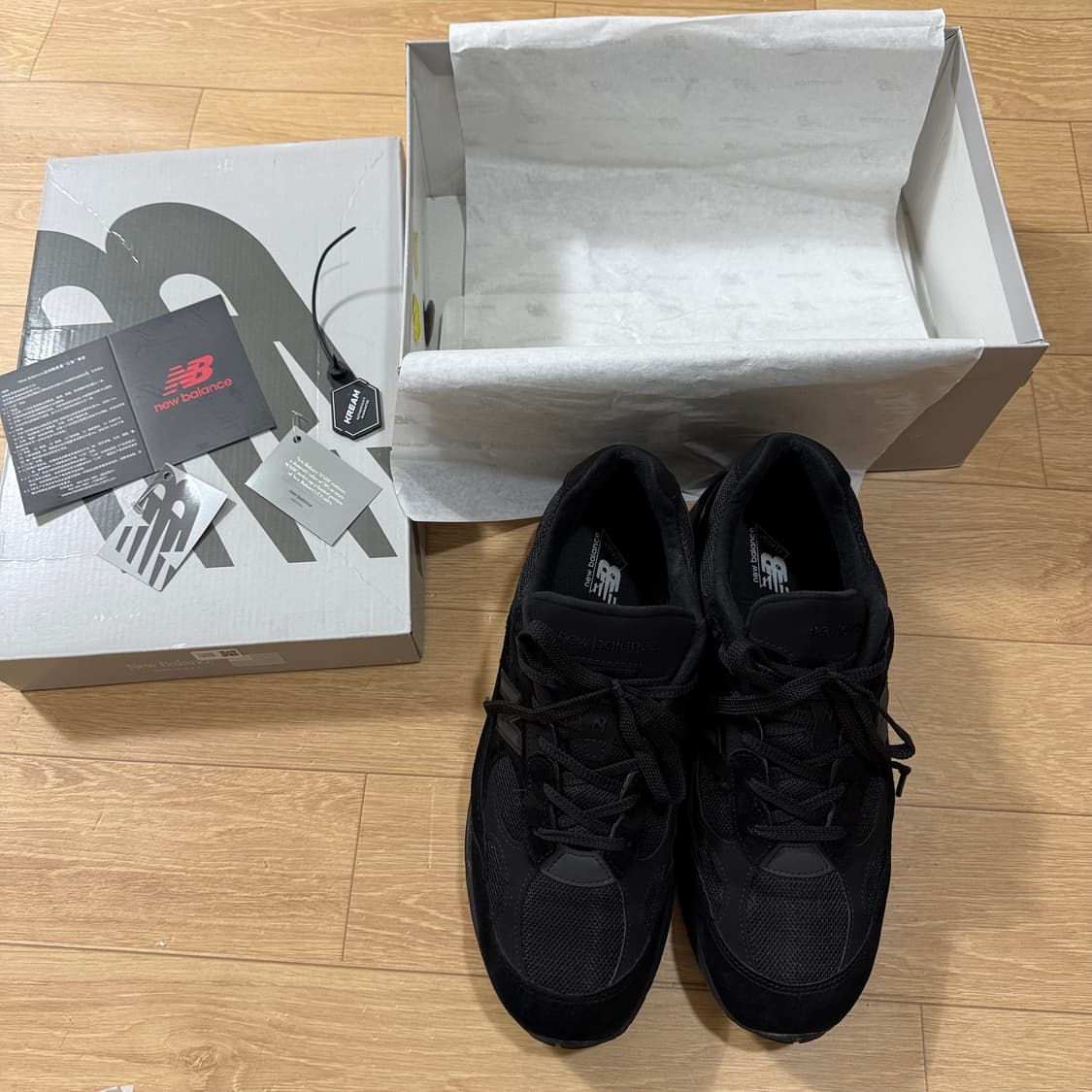 285 뉴발란스992 코어블랙 트리플블랙 올검 상품이미지1