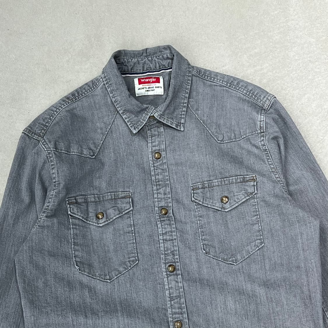 랭글러 그레이 데님셔츠 s09041 상품이미지3