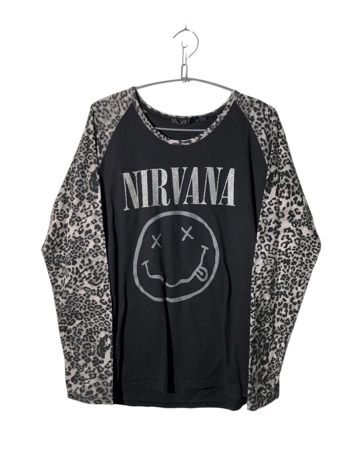 nirvana 레오파드 래글런 긴팔 티셔츠 상품이미지1