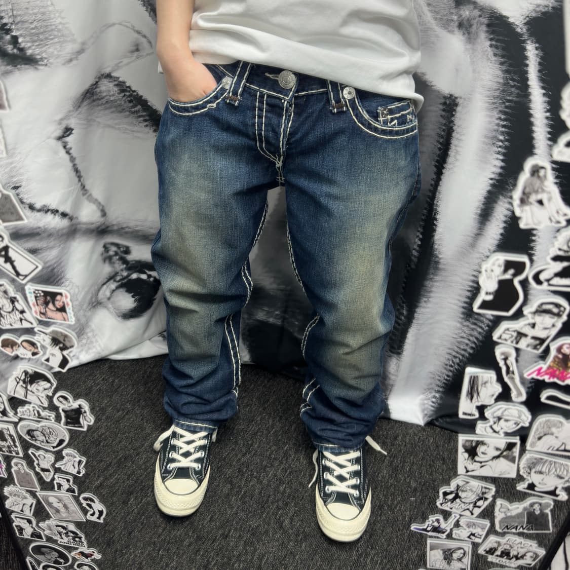 트루진 트루릴리전 슈퍼 데님팬츠 상품이미지2