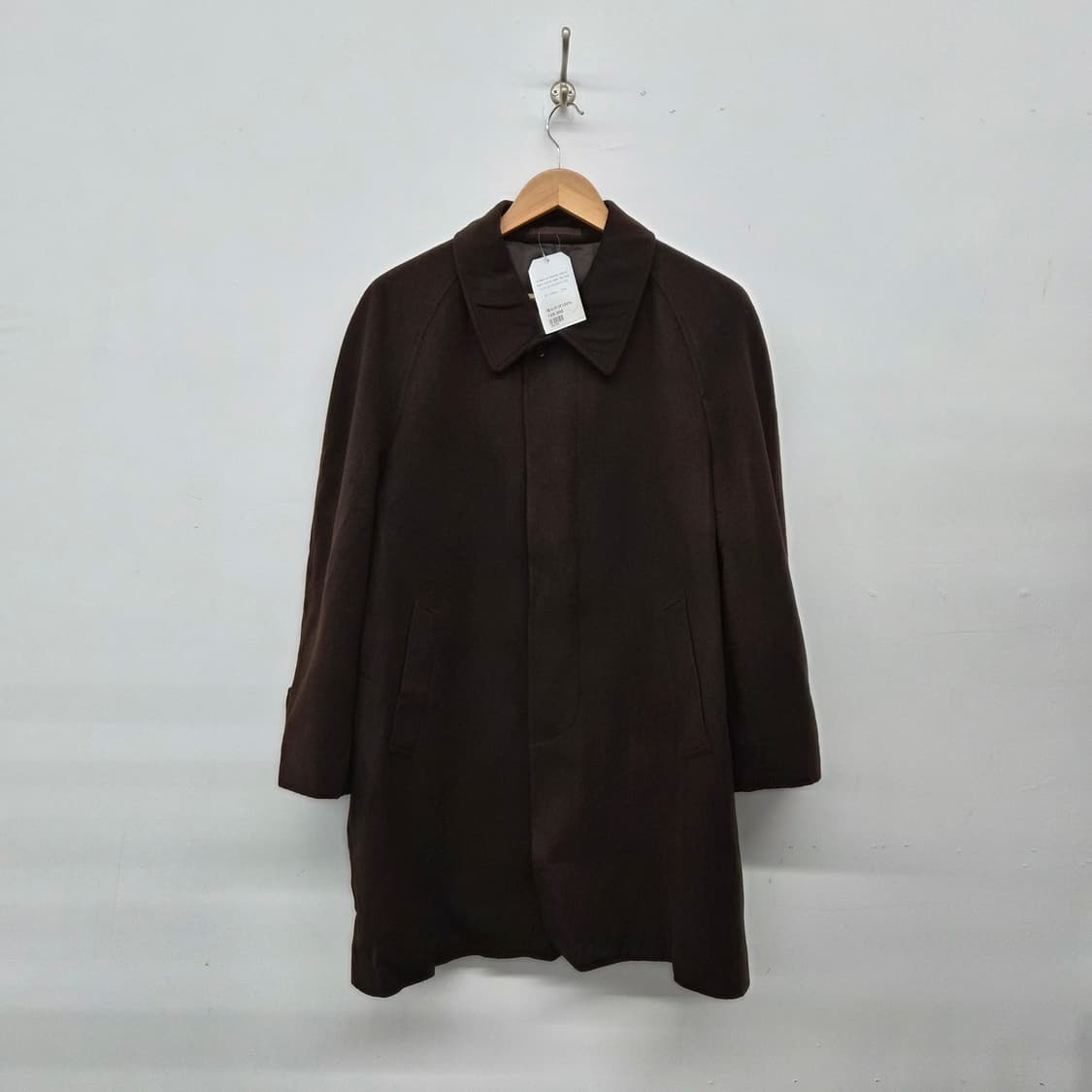 캐시미어 100% 브라운 롱 코트 남성 M 상품이미지1