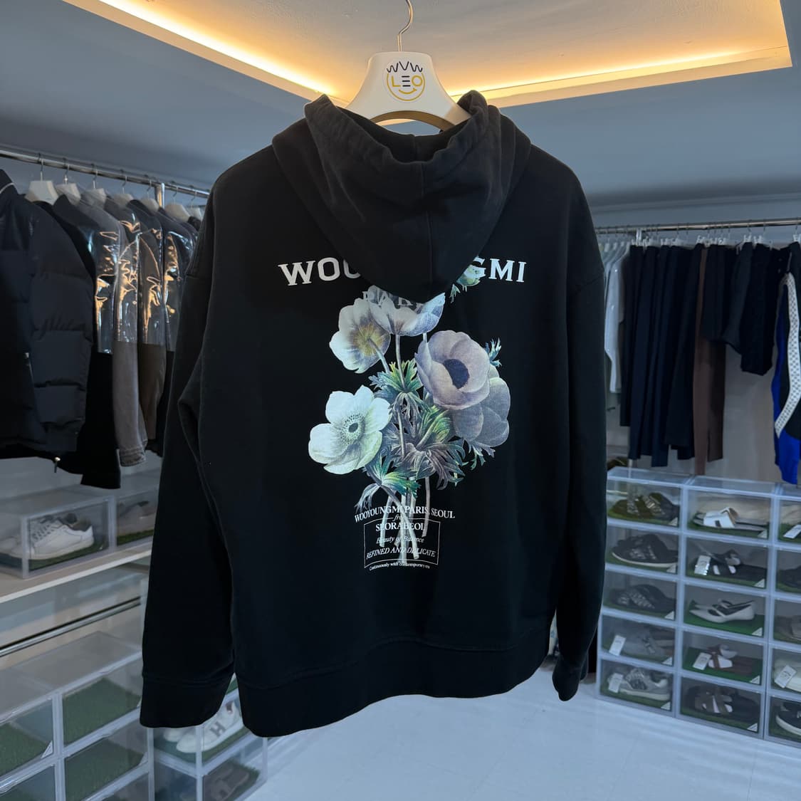 [리오브전포점] 우영미 플라워 백로고 후드 상품이미지1