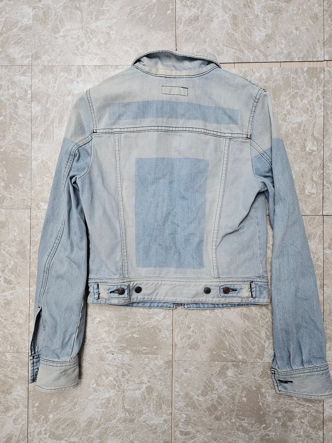 디젤 청 워싱 데님 크롭 자켓 XS 상품이미지2