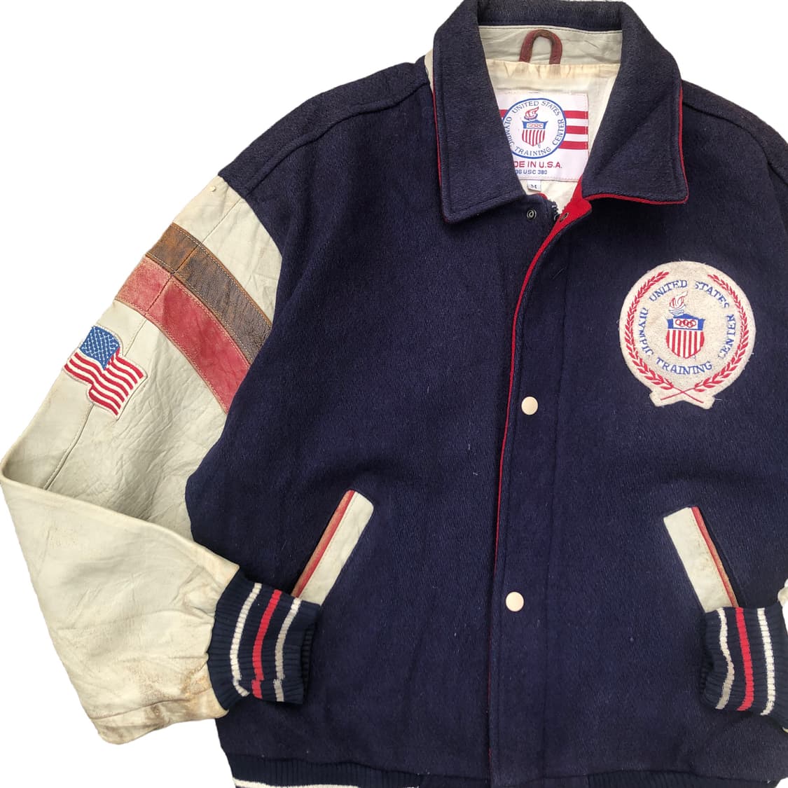 [L] 80s USA 올림픽 트레이닝센터 바시티자켓 상품이미지4