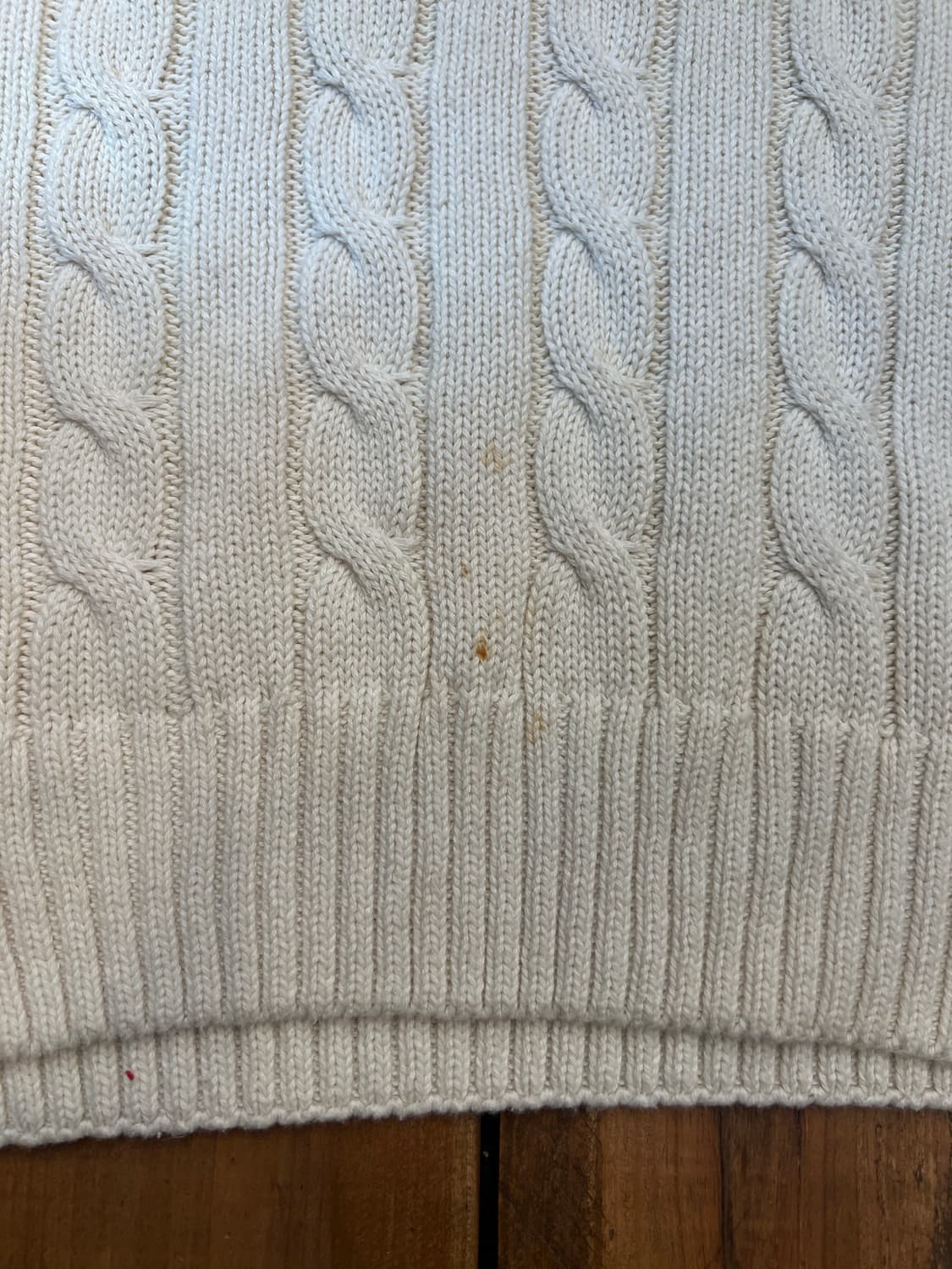 폴로 아이보리 꽈배기 반팔 니트 상품이미지7