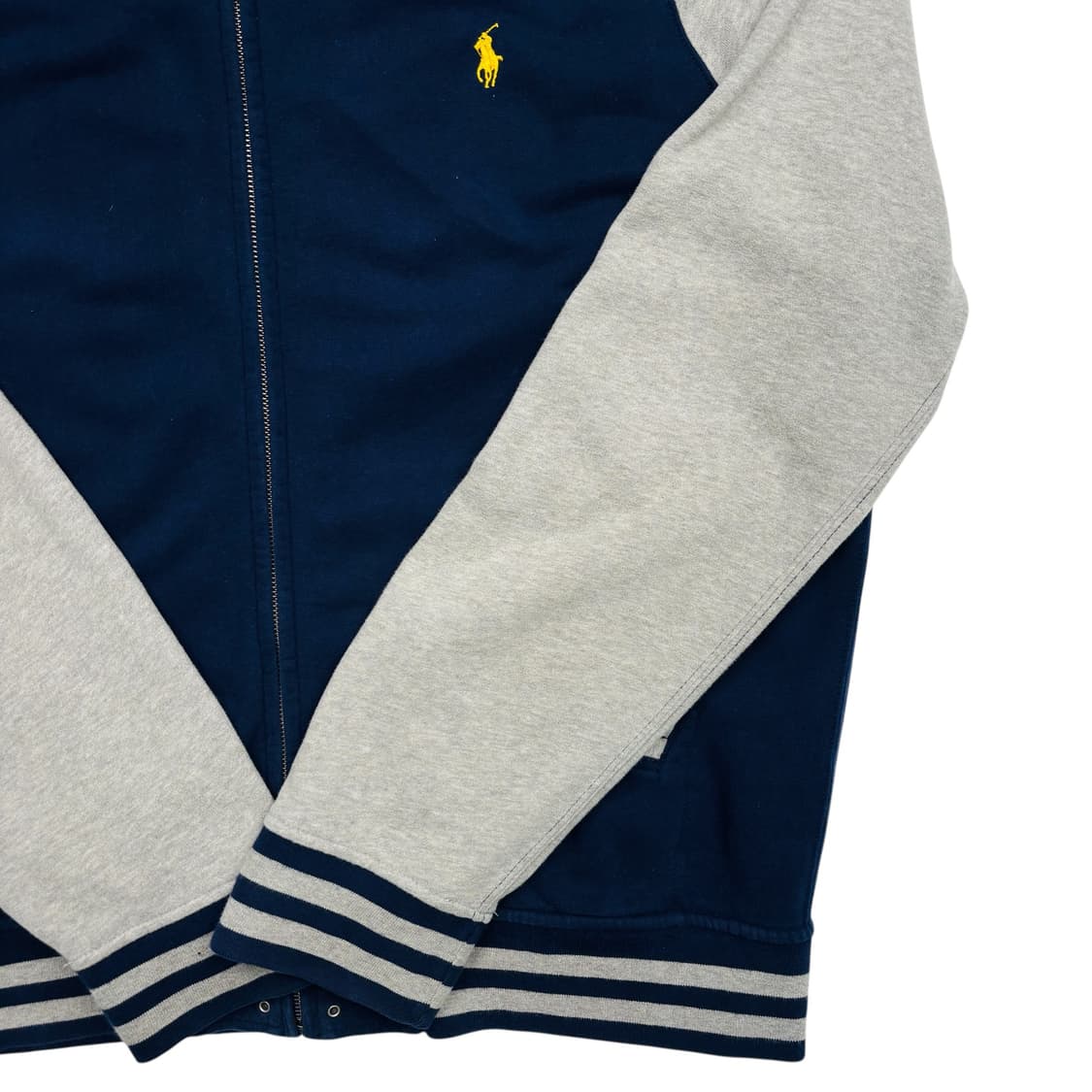 폴로 랄프 로렌 네이비 그레이 배색 블루종 자켓 XL 상품이미지3