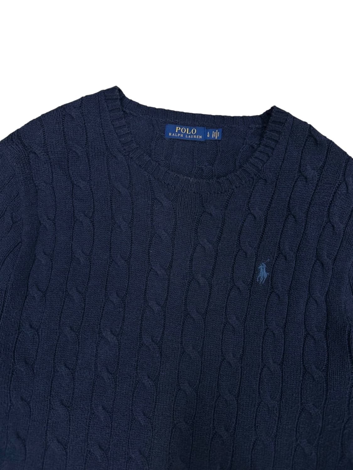 폴로 꽈배기니트 네이비 (L~XL) 상품이미지2