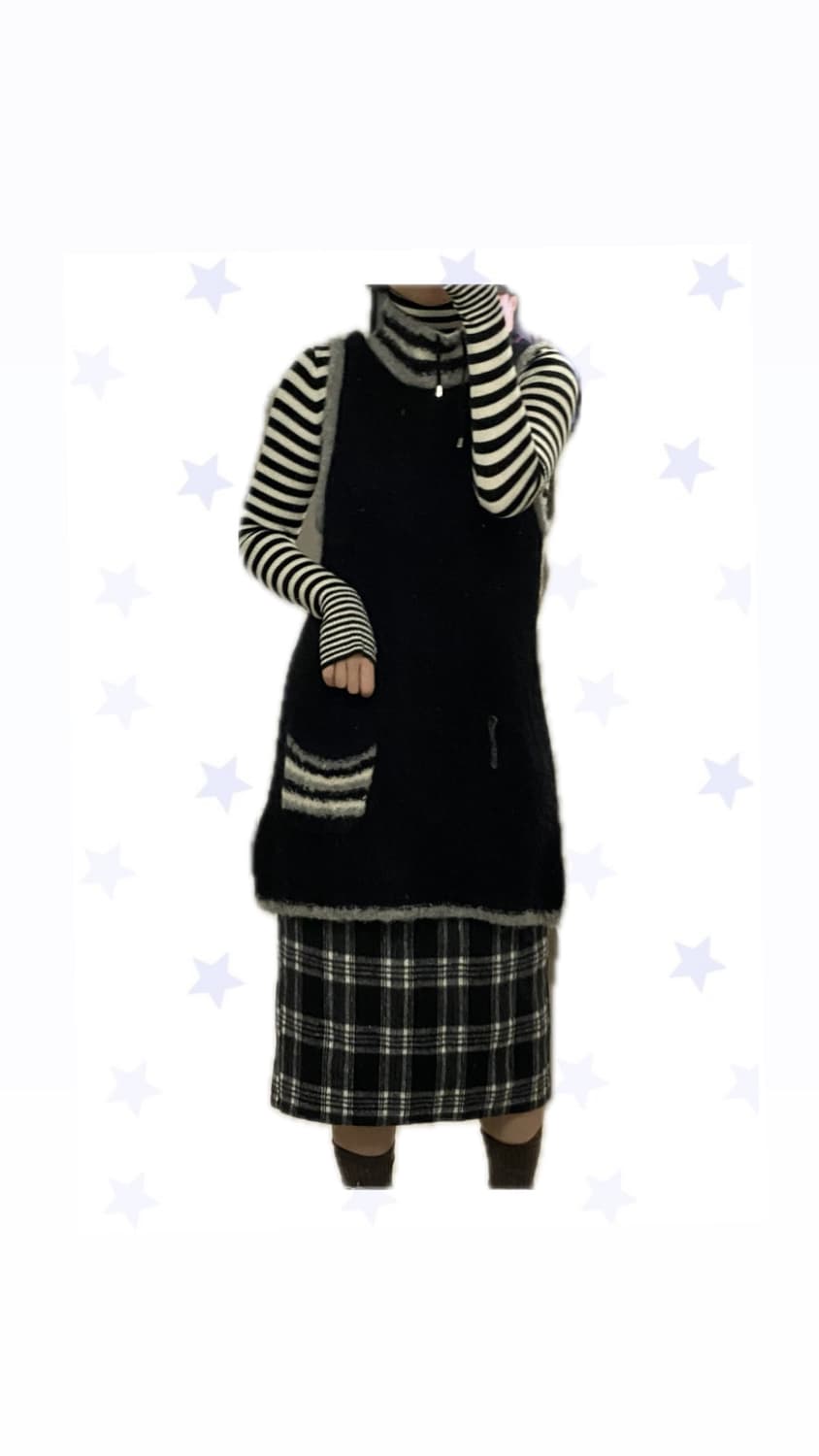 무채색 케이프 코디셋 상품이미지4