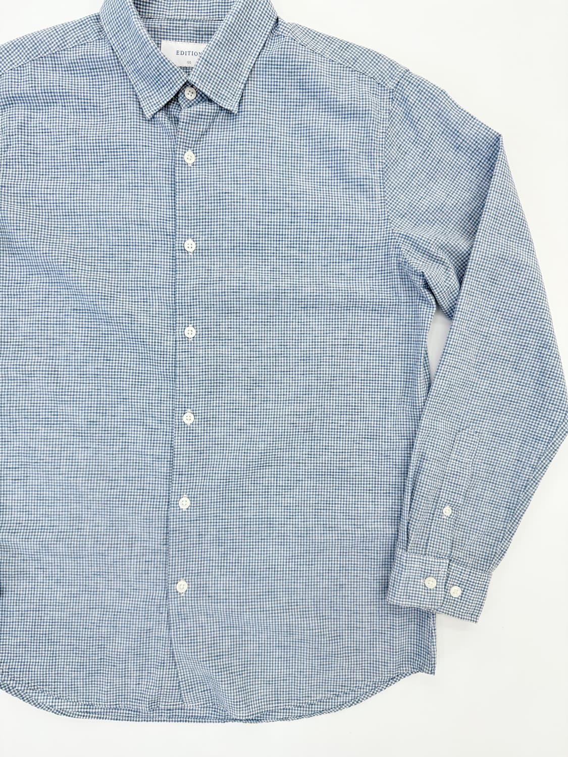 Edition 잔체크 코튼 버튼다운 셔츠 상품이미지3