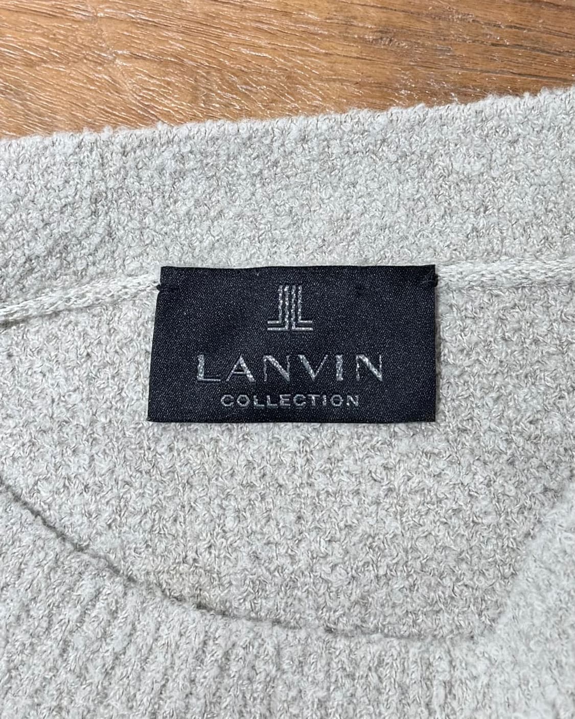 랑방 라이트 그레이 라운드넥 롱슬리브 니트 탑 상품이미지7