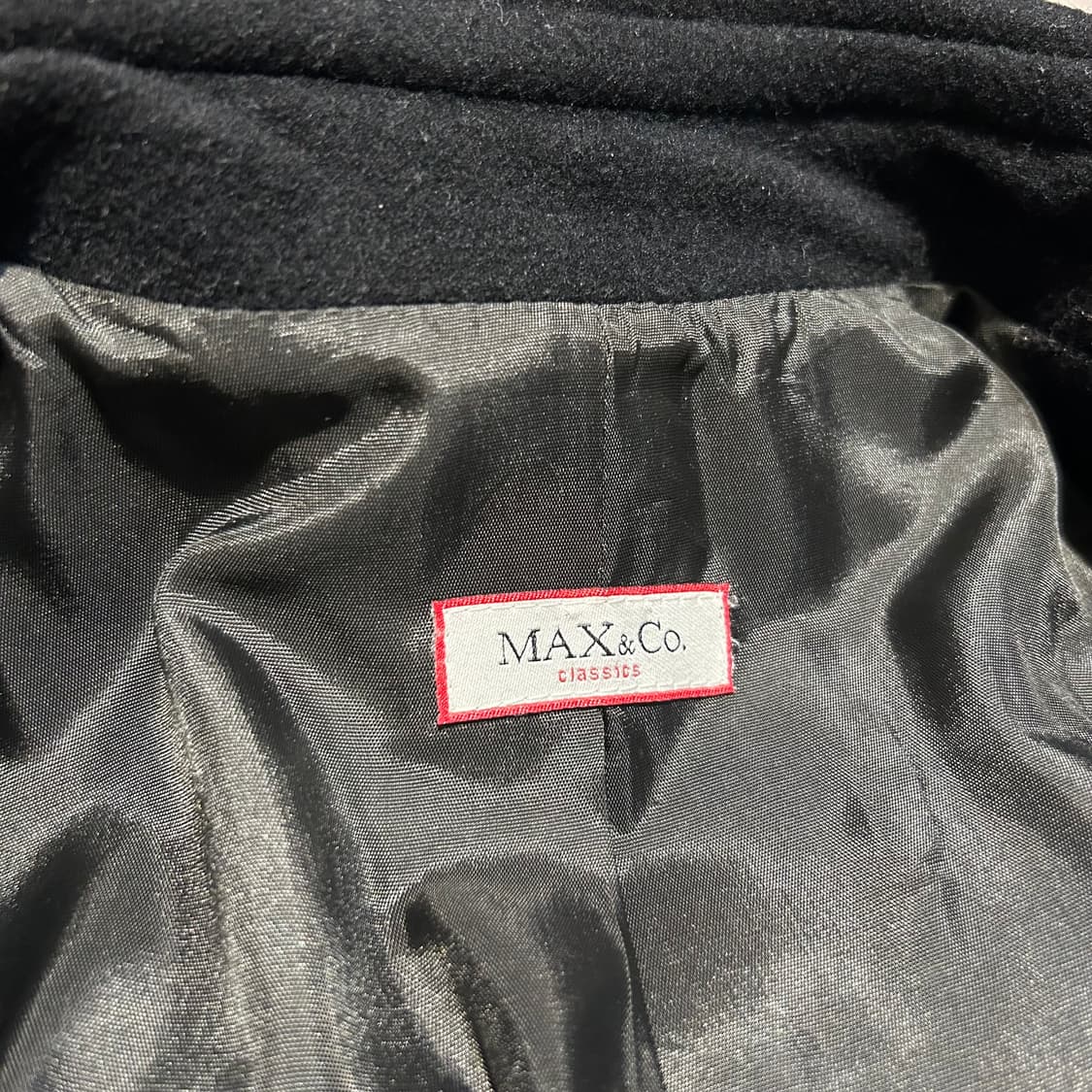 40size) 막스마라 막스앤코 2way 블랙 울 코트 상품이미지6