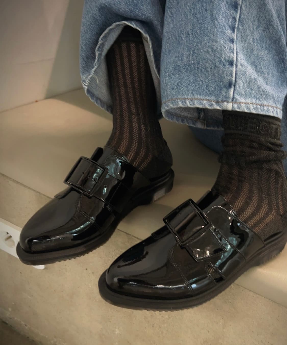 (새상품) 닥터마틴 블랙 페이던트 뮬 상품이미지1